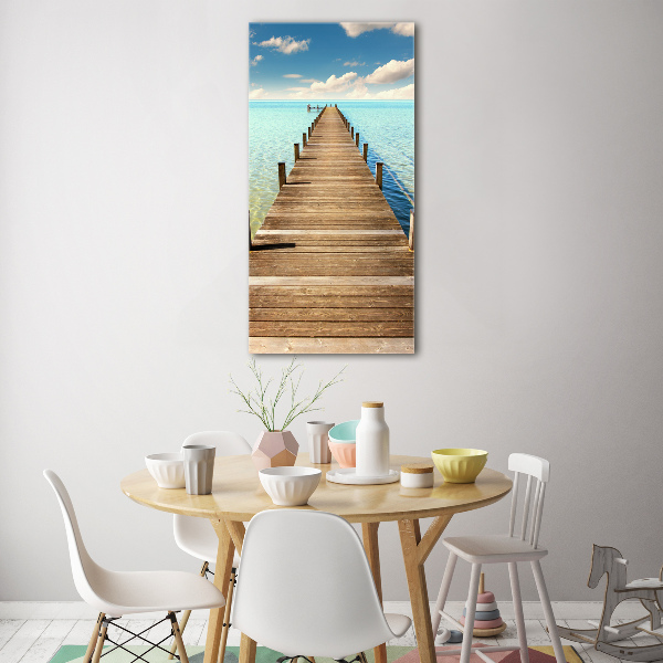 Acrylic wall art Wooden pier