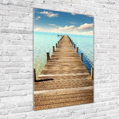 Acrylic wall art Wooden pier