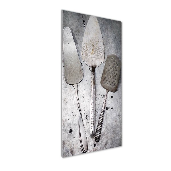 Acrylic glass print Metal cutlery