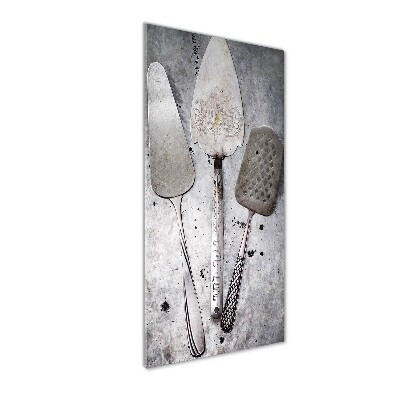 Acrylic glass print Metal cutlery