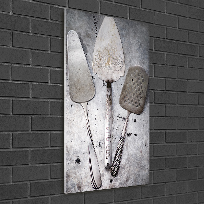 Acrylic glass print Metal cutlery