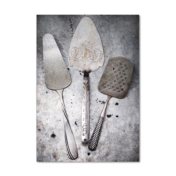 Acrylic glass print Metal cutlery