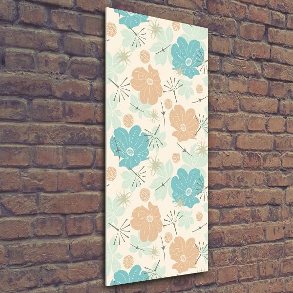 Acrylic wall art Floral pattern