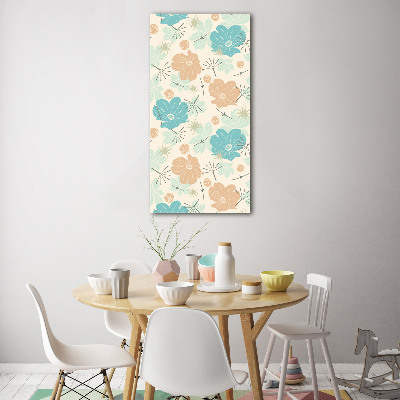 Acrylic wall art Floral pattern