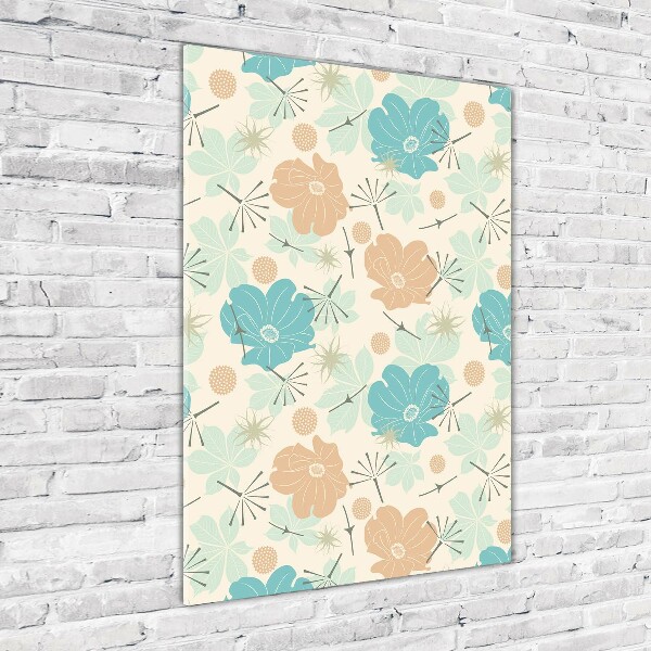 Acrylic wall art Floral pattern