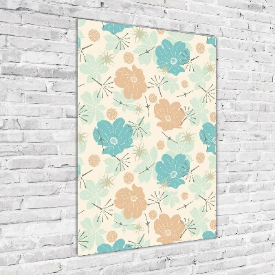 Acrylic wall art Floral pattern