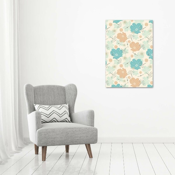 Acrylic wall art Floral pattern