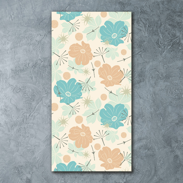 Acrylic wall art Floral pattern