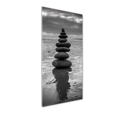 Acrylic print Stones on the beach