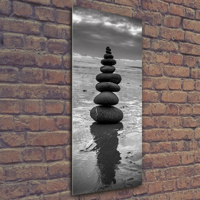 Acrylic print Stones on the beach