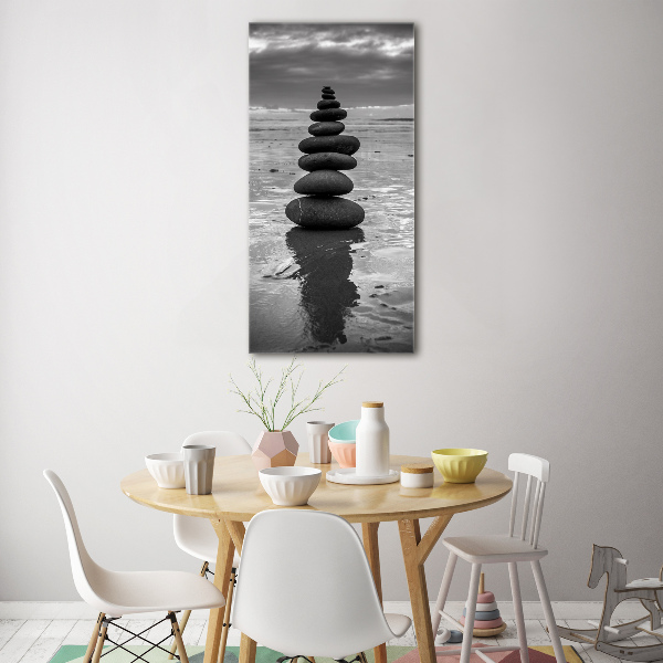 Acrylic print Stones on the beach