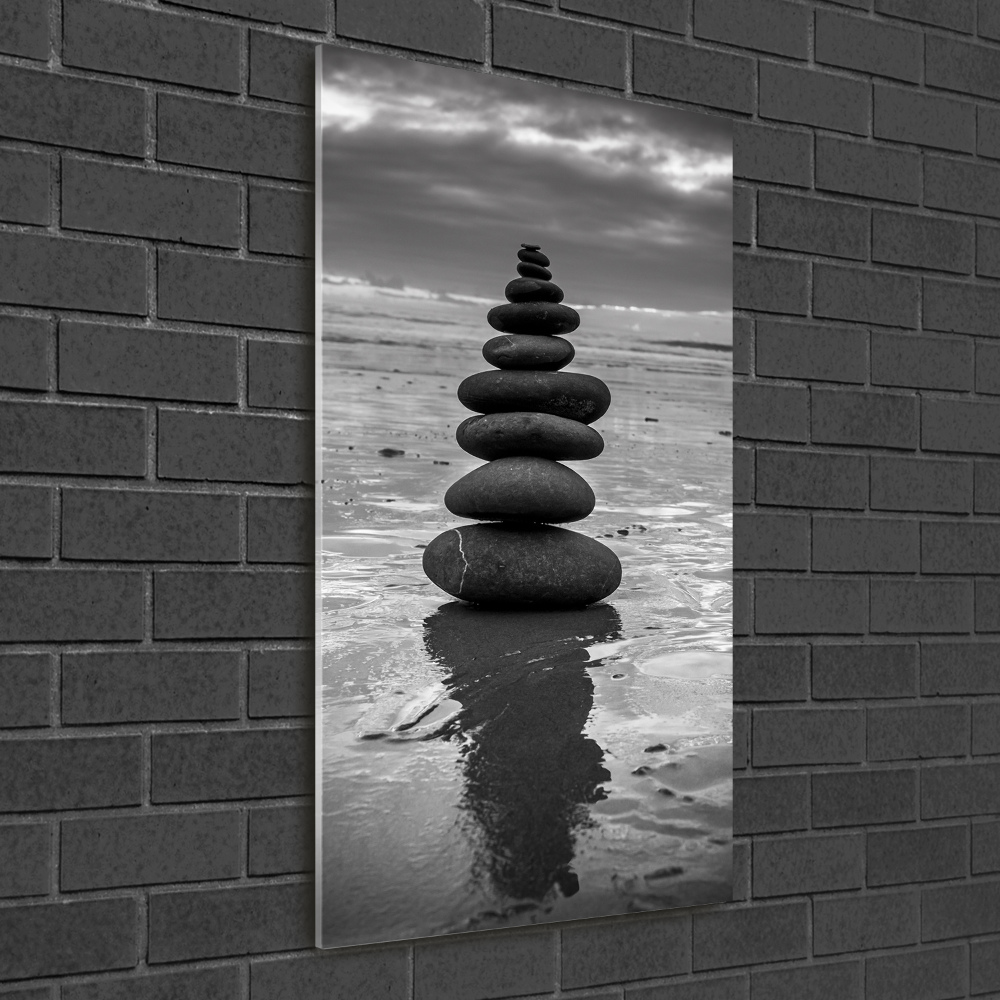 Acrylic print Stones on the beach