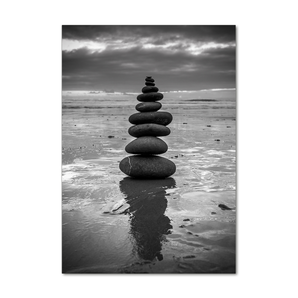 Acrylic print Stones on the beach