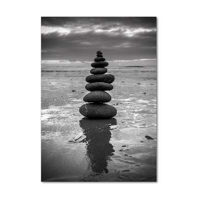 Acrylic print Stones on the beach