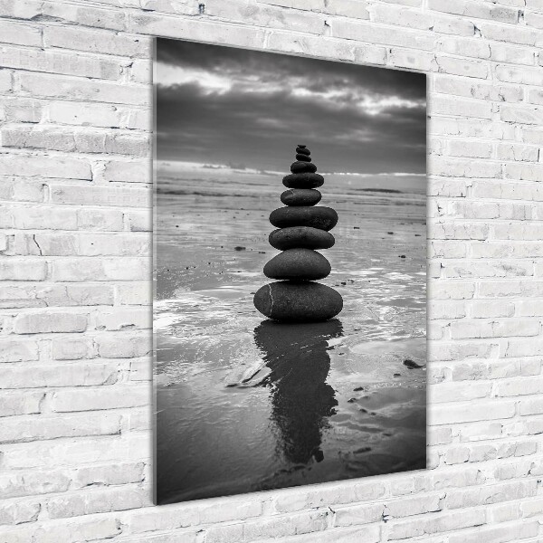 Acrylic print Stones on the beach