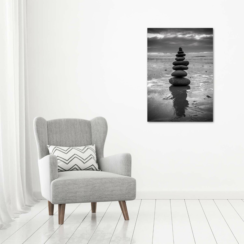 Acrylic print Stones on the beach