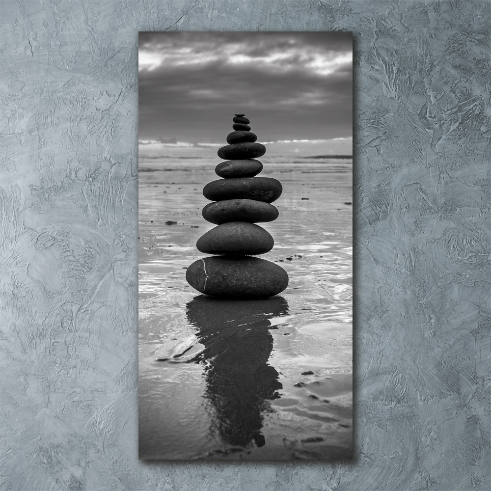 Acrylic print Stones on the beach