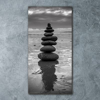 Acrylic print Stones on the beach