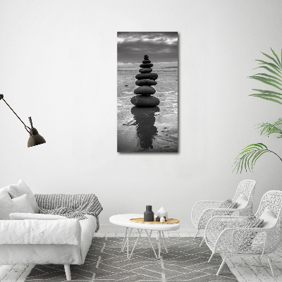 Acrylic print Stones on the beach