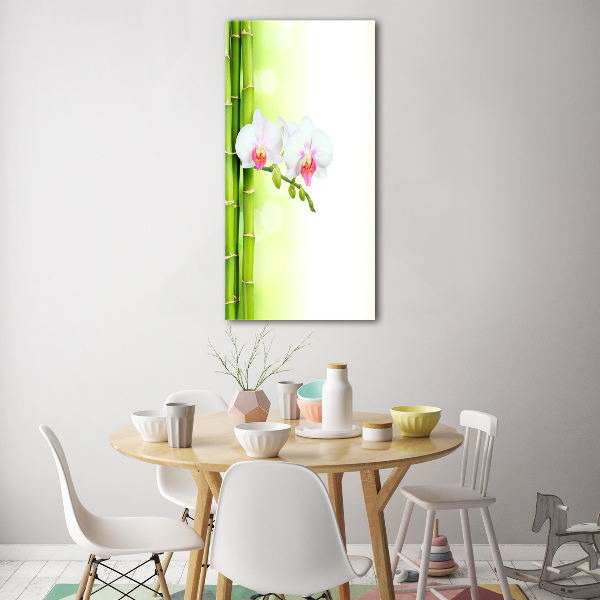 Acrylic print Orchid and bamboo