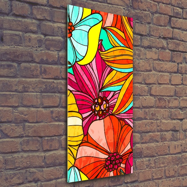 Print on acrylic glass Colorful flowers