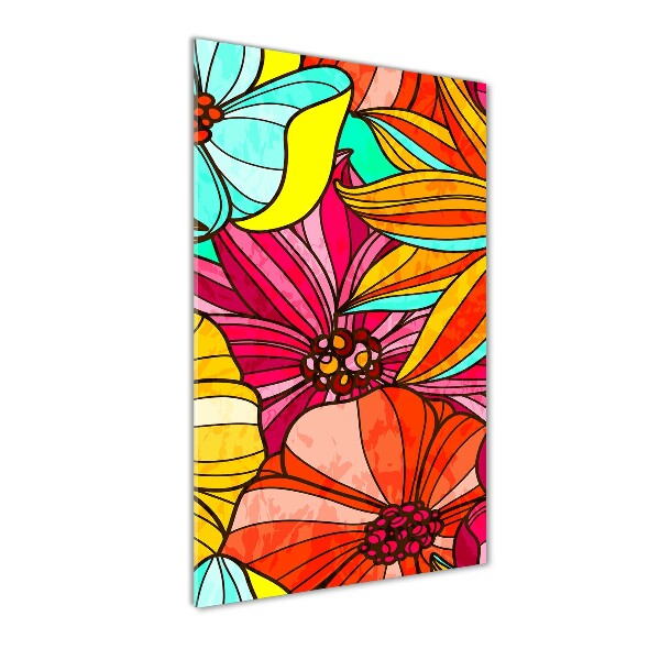 Print on acrylic glass Colorful flowers