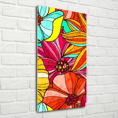 Print on acrylic glass Colorful flowers