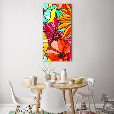 Print on acrylic glass Colorful flowers