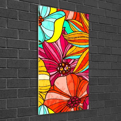 Print on acrylic glass Colorful flowers