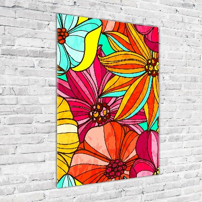 Print on acrylic glass Colorful flowers