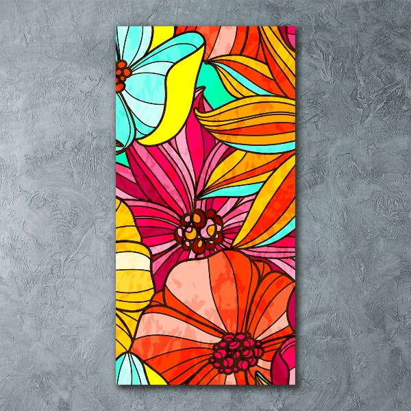 Print on acrylic glass Colorful flowers