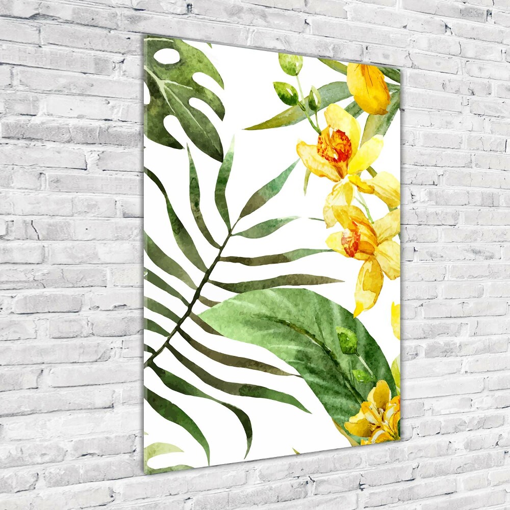 Print on acrylic Tropical flowers