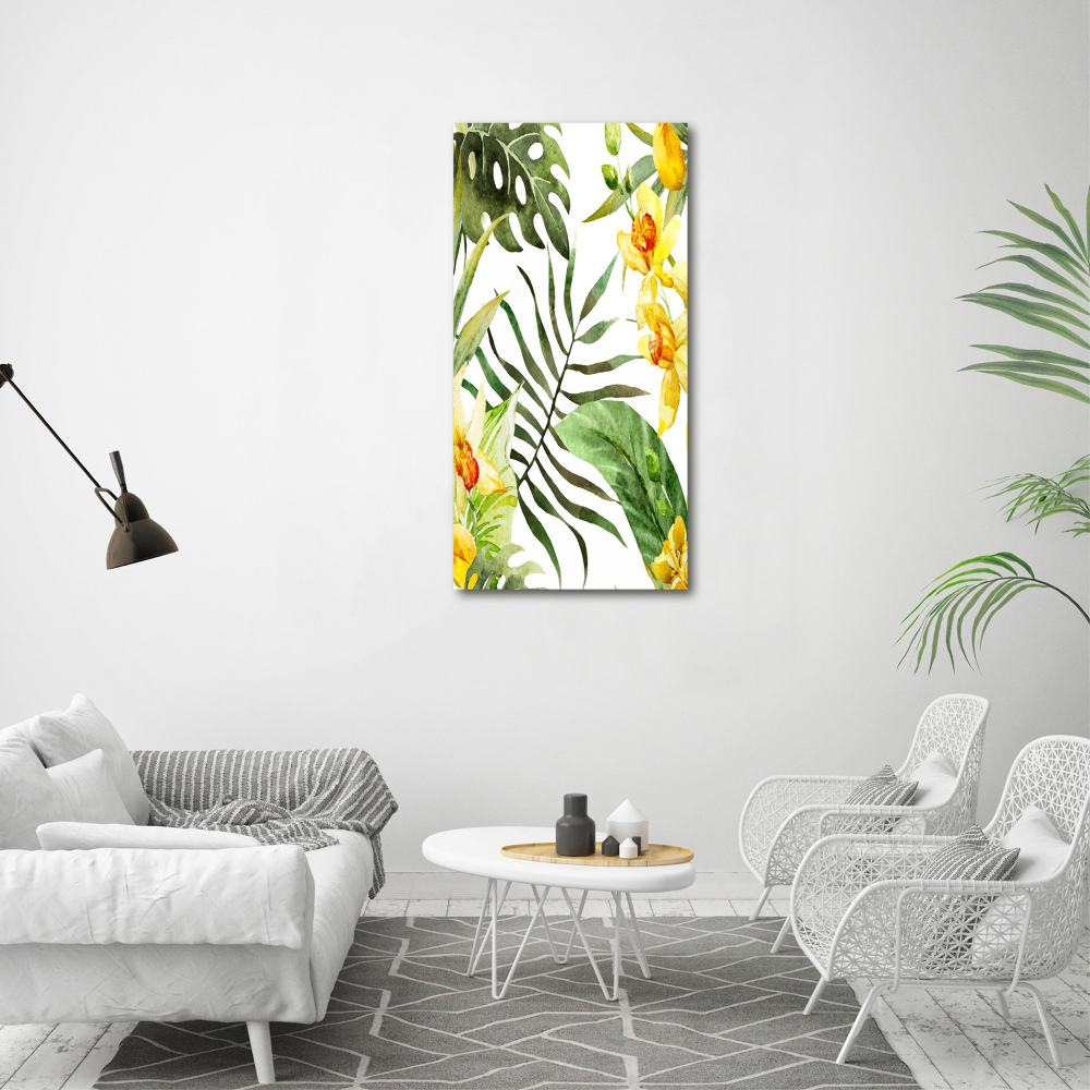 Print on acrylic Tropical flowers