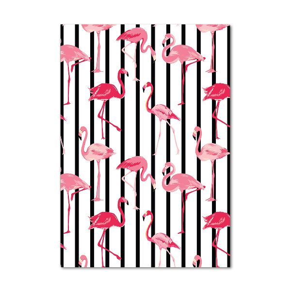 Acrylic print Flamingos and stripes