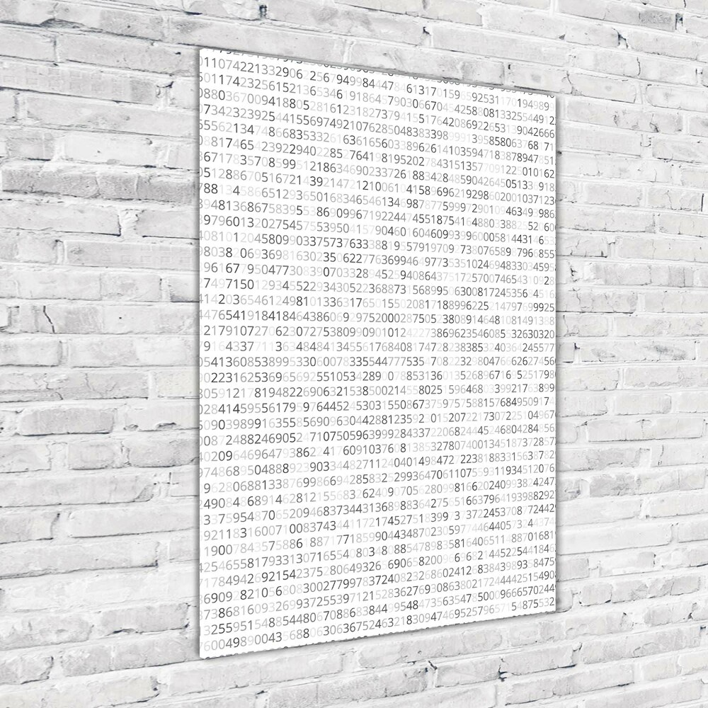 Wall art acrylic Binary code