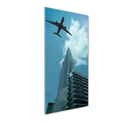 Print on acrylic glass Aircraft over the city