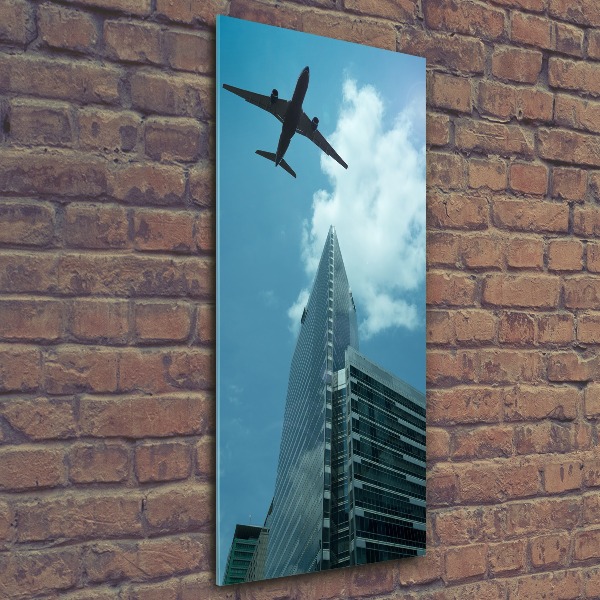 Print on acrylic glass Aircraft over the city