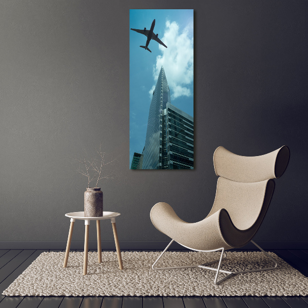 Print on acrylic glass Aircraft over the city