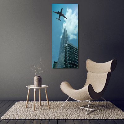 Print on acrylic glass Aircraft over the city