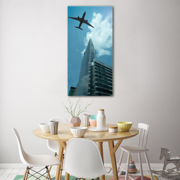 Print on acrylic glass Aircraft over the city