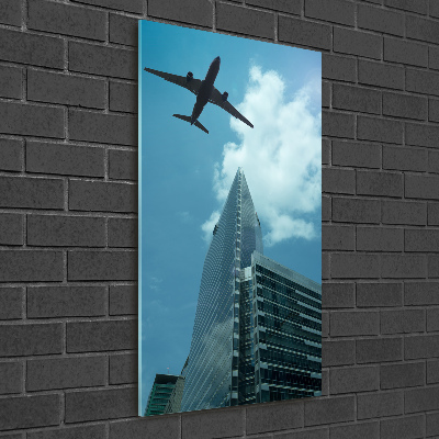 Print on acrylic glass Aircraft over the city