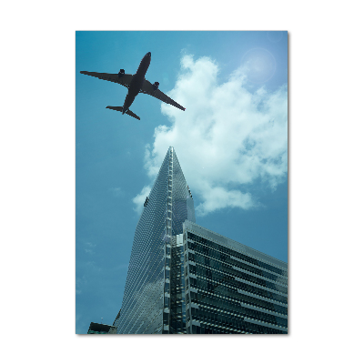 Print on acrylic glass Aircraft over the city