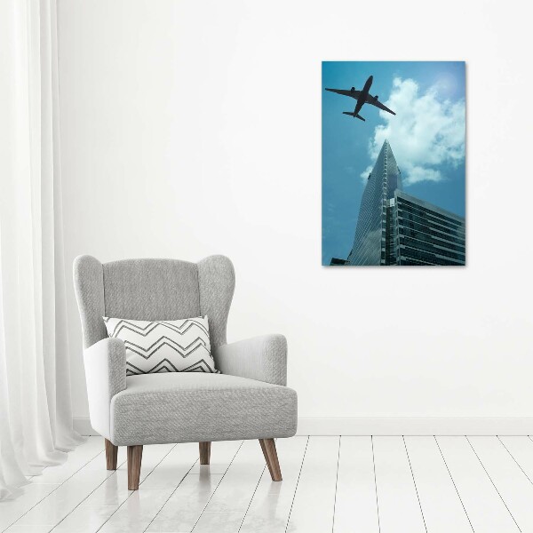 Print on acrylic glass Aircraft over the city