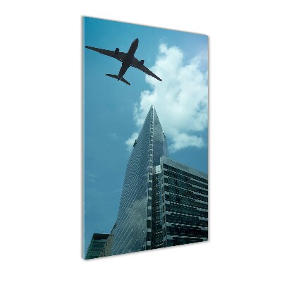 Print on acrylic glass Aircraft over the city