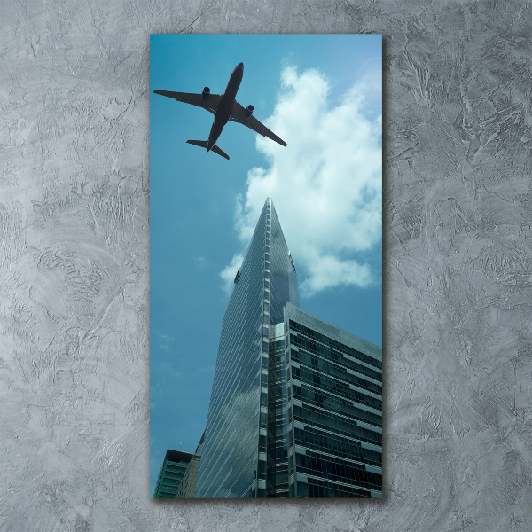 Print on acrylic glass Aircraft over the city