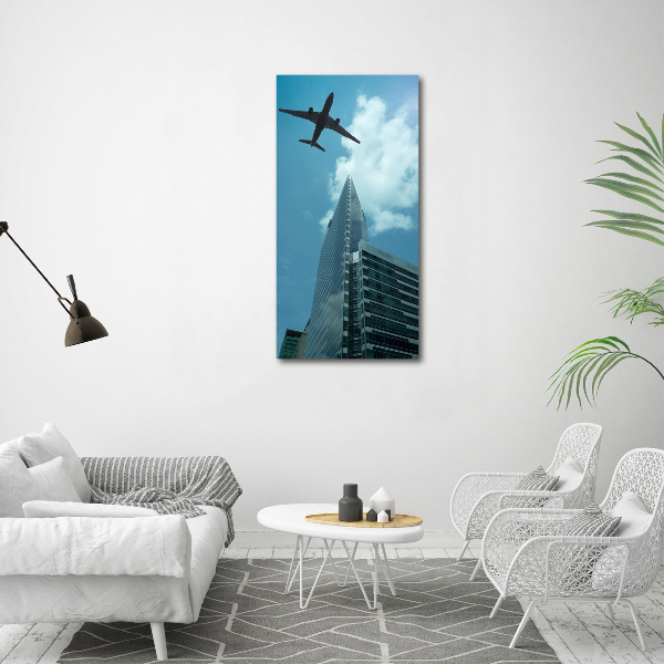 Print on acrylic glass Aircraft over the city