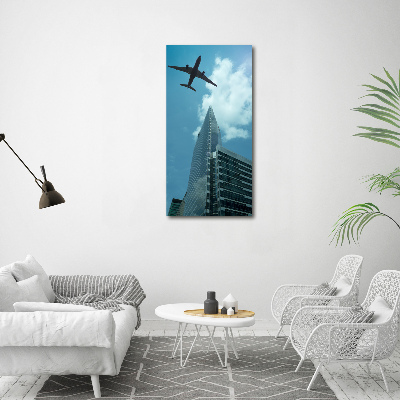 Print on acrylic glass Aircraft over the city