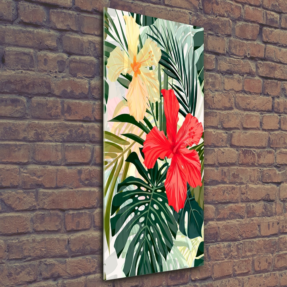 Acrylic print Hawaiian flowers