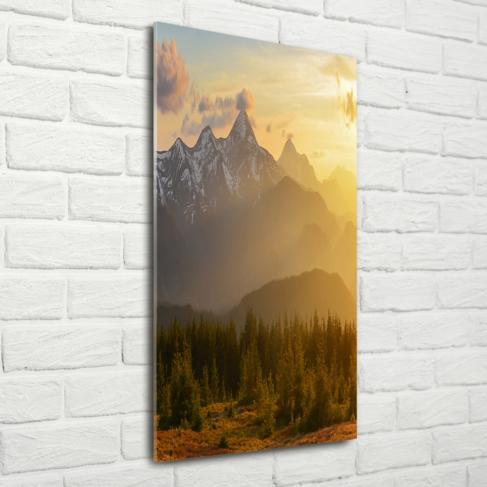 Print on acrylic Sunset of the mountain