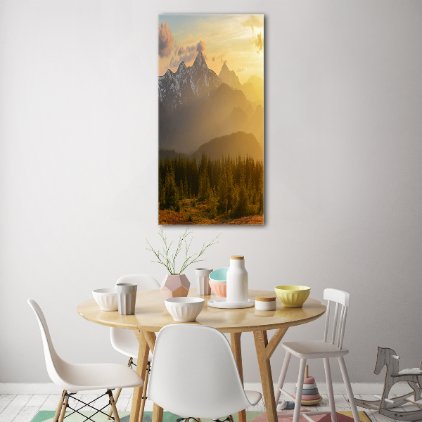 Print on acrylic Sunset of the mountain